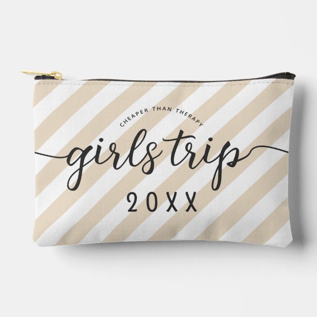 Pochette À Accessoires Les Filles Personnalisées Voyagent Moins Cher Que  (Recto)