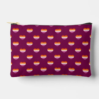 Pochette À Accessoires Lesbian Pride Flag Hearts Motif Pride 2024