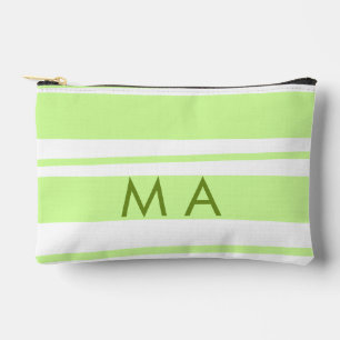 Pochette À Accessoires LETTRE motif grecque néon rayures vertes