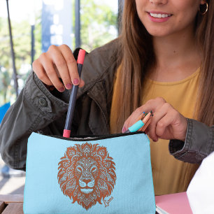 Pochette À Accessoires Lions Boho Cuisine Faux Accessoires En Cuir Pouch