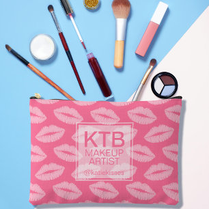 Pochette À Accessoires Lipstick rose lèvres Artiste maquillage personnali