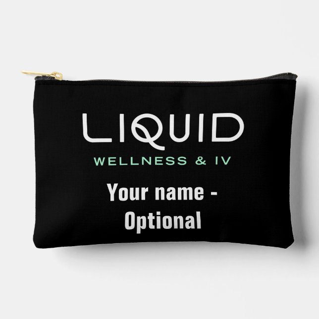 Pochette À Accessoires Liquid Wellness & IV - Black Accessory Pouch (Recto)