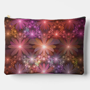 Pochette À Accessoires Lit de fleurs Coloré Brillant Art Fractal Abstrait