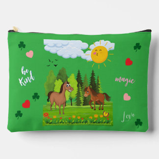 Pochette À Accessoires Little horses design for kids