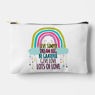 Pochette À Accessoires Live Simply Dream Big Be Grateful Give Love