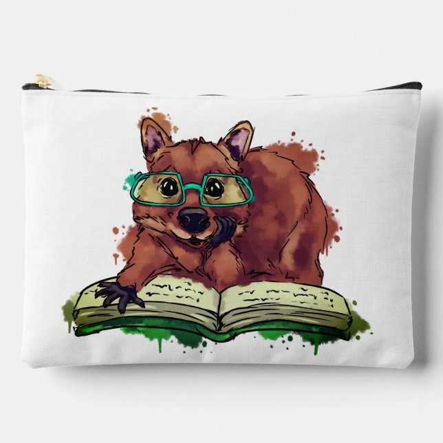 Pochette À Accessoires Livre de lecture Quokka (Recto)