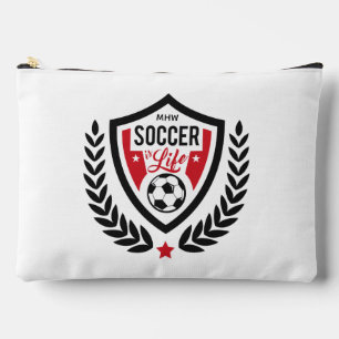 Pochette À Accessoires Logo de soccer monogramme personnalisé