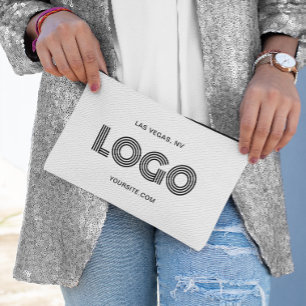 Pochette À Accessoires Logo rectangulaire moderne noir