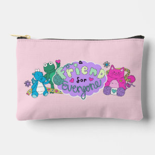 Pochette À Accessoires Logo rose "Un ami pour tout le monde"