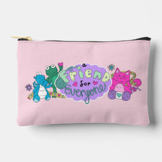 Pochette À Accessoires Logo rose "Un ami pour tout le monde"