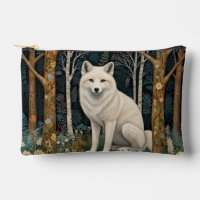 Loup blanc vintage boho forêt sylvestre