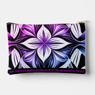 Pochette À Accessoires Luxe Déco noir magenta blanc
