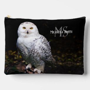 Pochette À Accessoires Magnifique monogramme personnalisé de nom de hibou