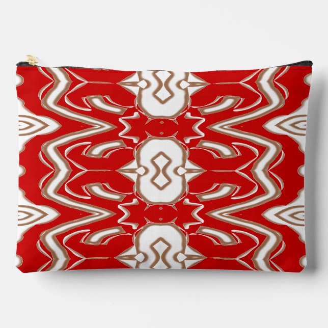 Pochette À Accessoires Maquillage tendance spécial rouge et blanc (Recto)