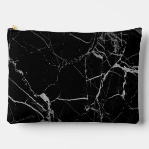 Pochette À Accessoires Marbre noir et argent de la veine