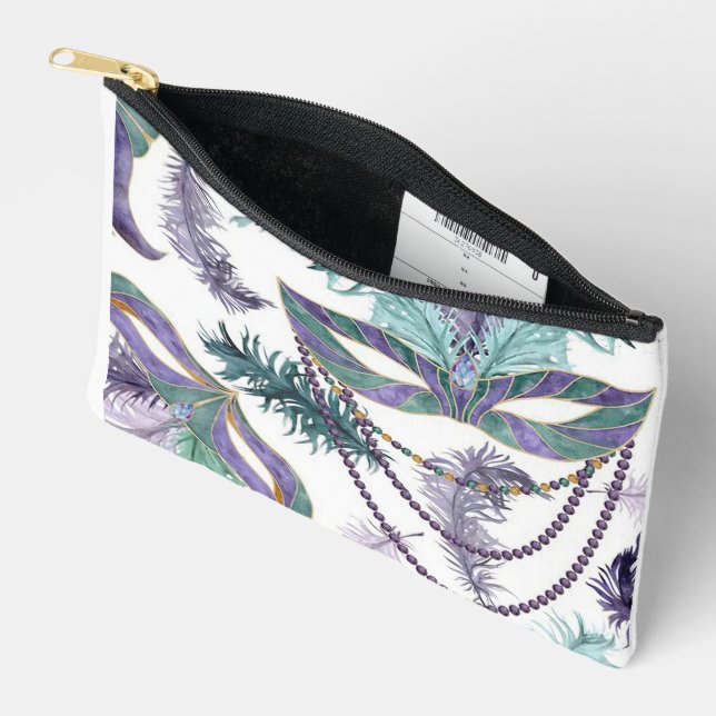 Pochette À Accessoires Mardi-Gras Print Cosmetic Bag (Ouvrir)