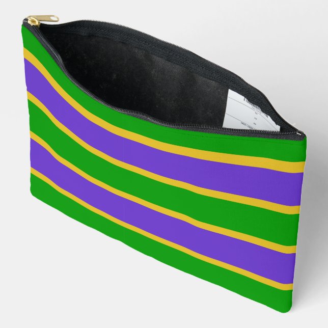 Pochette À Accessoires Mardi Gras Stripes (Ouvrir)