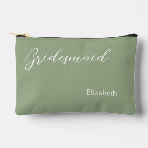 Pochette À Accessoires Mariage minimaliste Sage vert