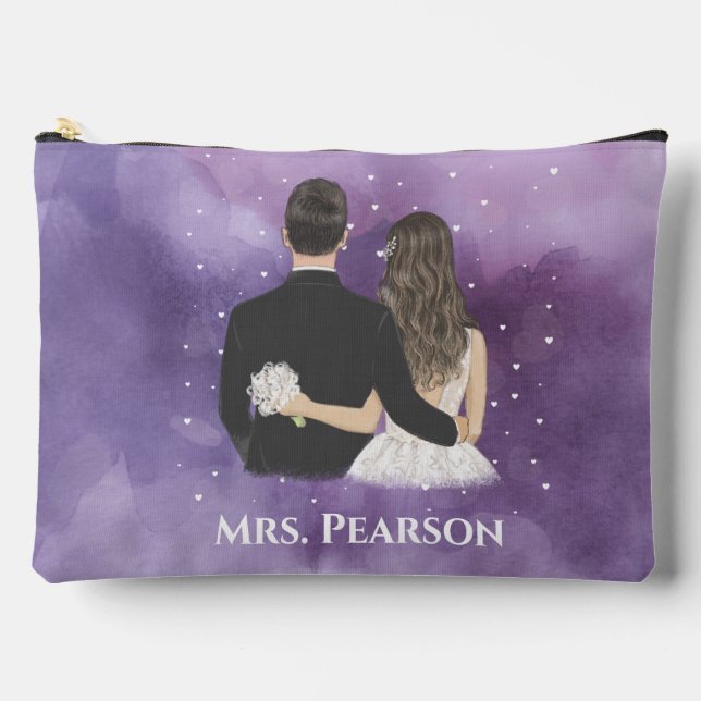Pochette À Accessoires Mariée personnalisée (Recto)