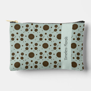 Pochette À Accessoires Marron foncé Micro Floral Sage Vert