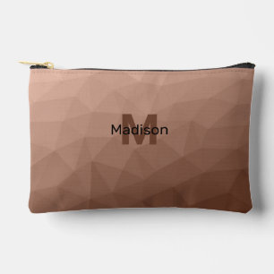 Pochette À Accessoires Marron moka motif géométrique en maille Monogramme
