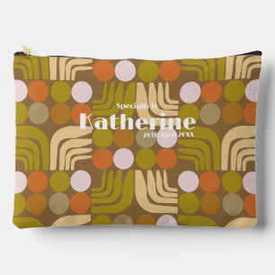 Pochette À Accessoires Marron Orange Vert Bohème