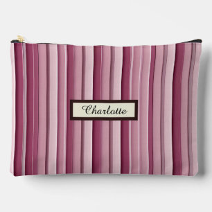 Pochette À Accessoires Mauve Rose Personnalisée Gravé