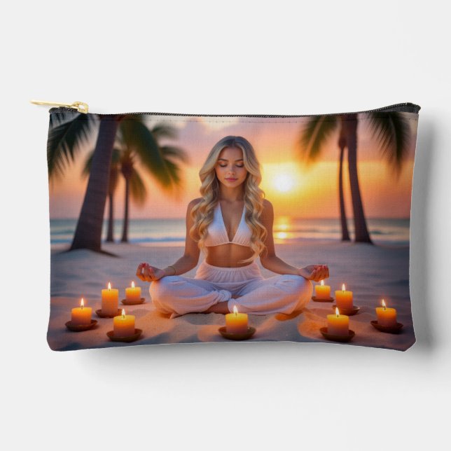 POCHETTE À ACCESSOIRES MEDITATION - YOGA - WELLNESS - CARPE DIEM (Recto)