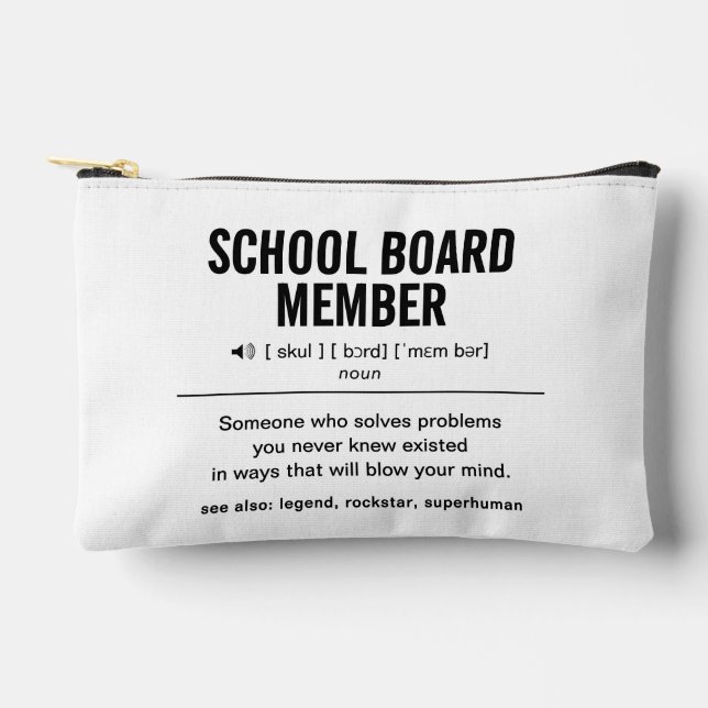 Pochette À Accessoires Membre du conseil scolaire personnalisé Amusant (Recto)