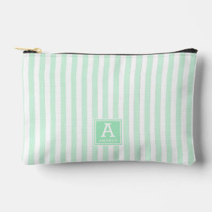 Pochette À Accessoires Menthe poivrée Vert Grandes Pâtes Initiales Monogr