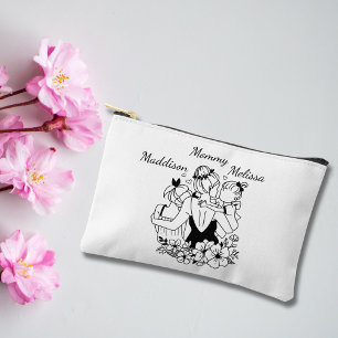 Pochette À Accessoires Mère Et Filles Alignent L'Art Avec Les Noms