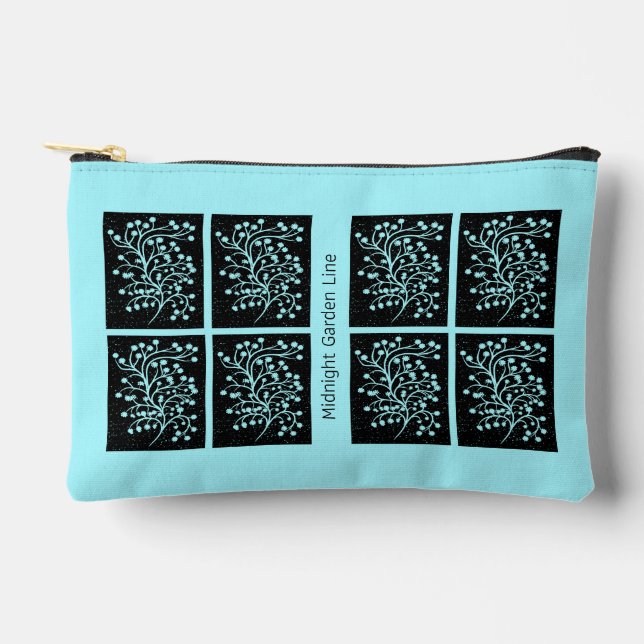 Pochette À Accessoires Midnight Garden Line Turquoise Mist (Recto)