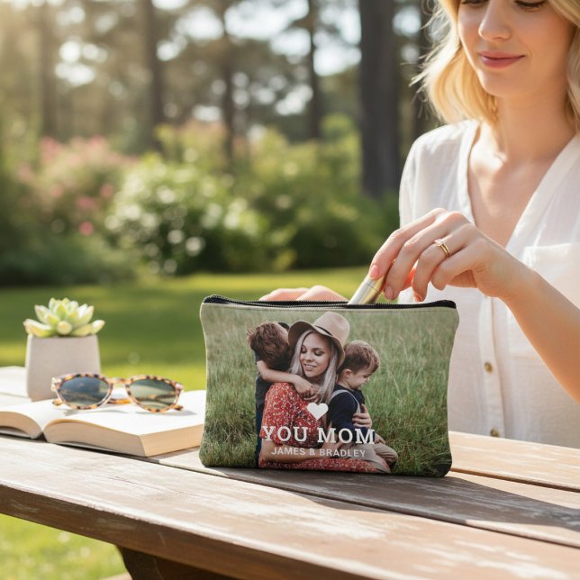 Pochette À Accessoires Mignonne COEUR T'AIME MÈRE Fête des Mères Photo (Créateur téléchargé)