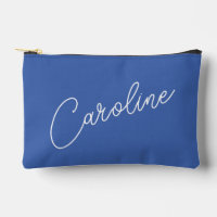 Minimaliste Moderne Chic Calligraphie Nom Bleu