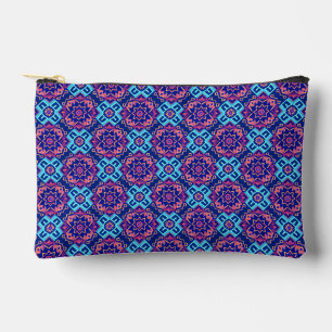 Pochette À Accessoires Modèle floral géométrique vibrant