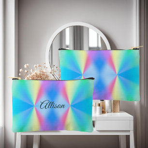 Pochette À Accessoires Moderne couleurs arc-en-ciel pastel iridescent