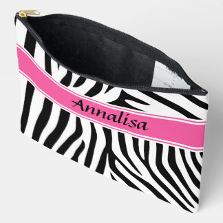 Pochette À Accessoires Moderne designer personnalisé zèbre strié Dames