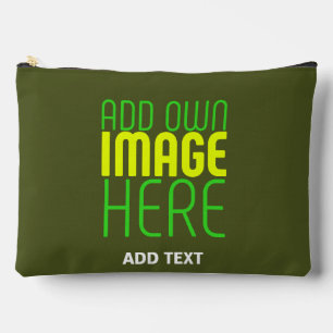 POCHETTE À ACCESSOIRES MODERNE ÉDITABLE ARMÉE VERT IMAGE MODÈLE TEXTE