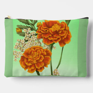 Pochette À Accessoires Mois de naissance Octobre Fleur Marigold Floral