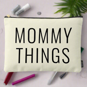 Pochette À Accessoires Mommy Things Essentials Black Script Neutral