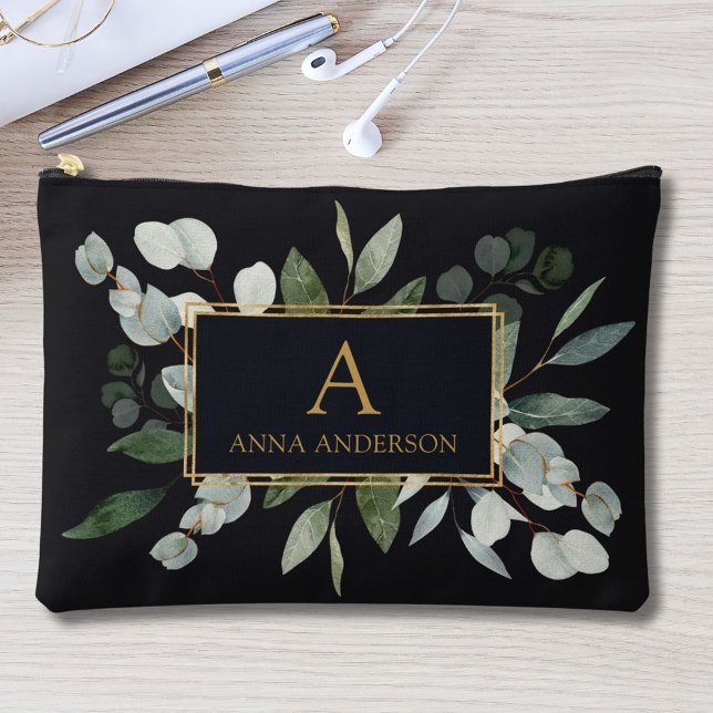 Pochette À Accessoires Monogram Watercolor Tropical Green Leaves (In situ)