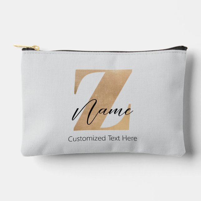 Pochette À Accessoires Monogram with Initial Z & Custom Name Personalized (Recto)