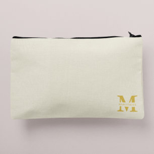 Pochette À Accessoires Monogramme d'or beige neutre