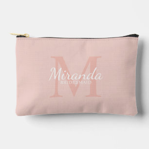 Pochette À Accessoires Monogramme et nom de la servante d'accueil personn