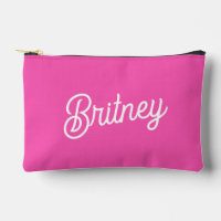 Monogramme et nom personnalisés Hot Pink moderne