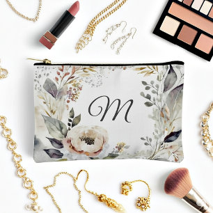 Pochette À Accessoires Monogramme floral aquarelle