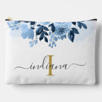 Monogramme floral bleu Dusty Botanique