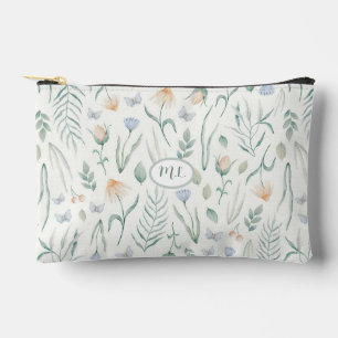 Pochette À Accessoires Monogramme Herbier Botanique Cottagecore Vintage