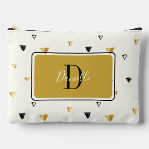 Pochette À Accessoires Monogramme Motif Abstrait Script moderne personnal