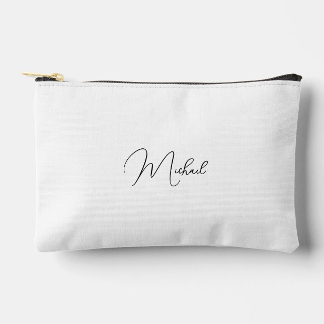Pochette À Accessoires Monogramme noir moderne Voyage Cosmétique Golf (Recto)